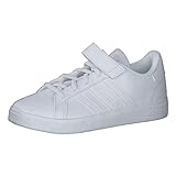 adidas Grand Court Elastic Lace and Strap, Sneakers Unisex - Bambini e ragazzi, Ftwr White/Ftwr White/Grey One, 38 EU