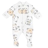 Chicco Tutina Unisex Indoor Apertura Davanti Neonato/Neonata 0-24 mesi, Bianco (2), 3 mesi, Designed in Italy