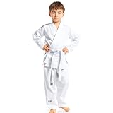 Starpro Kimono Bambini Judo GI 250 Grammi Com Miscela di Cotone Premium. Uniforme Professionale per Allenamento e Competizioni - Biano - Bambina e Bambino - 100cm-170 cm - Senza Cintura