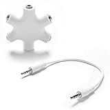 OcioDual Splitter Audio Jack 3,5mm Sdoppiatore Adattatore Cavo PC Stereo MP3 iPod 5 Porte