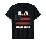 SILVA Cognome Cognome American Flag Family Maglietta