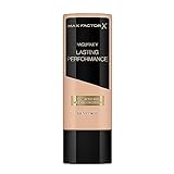 Max Factor - Fondotinta Liquido Lasting Performance - Alta Coprenza, Finish Matte e Lunga Durata - 105 Soft Beige - 35 ml