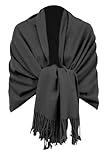 Van Der Rich ® - Sciarpa in misto Cashmere e Lana - Donna (3-Nero)