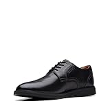 Clarks Malwood Lace, Oxford Uomo, Pelle Nera, 43 EU