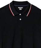 Amazon Essentials Polo in Cotone piqué dalla vestibilità Regolare (Disponibile nelle Taglie Big & Tall) Uomo, Nero Rosso, XXL