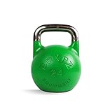 BOXPT Kettlebell da competizione in ferro cromato verde (24 kg)