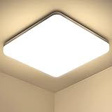 Plafoniera LED Soffitto Quadrata 20W, Lampada da Soffitto LED Moderno 4000K 2000LM Plafoniera Bagno IP44 Impermeabile Plafoniere da Ufficio Luce Soffitto per Camera da Letto Cucina Soggiorno Balcone