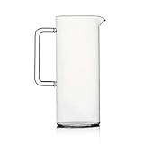 Ichendorf Milano Brocca Trasparente | Collezione Tube | 120 cl | Vetro Borosilicato | Fatto a Mano