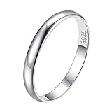 Suplight Anello Donna Argento 925 Rosario Anello Semplici in Argento 925, Misura 25 Fedina Donna Argento 925 Confezione Regalo-Larghezza 3 mm