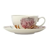 Maxwell & Williams Cup and Saucer Waratah Coffee Cup Tea Cup Colourful 200 ml