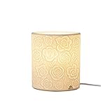 Hervit Lampada Porcellana Rilievo Rose 14X9X16,5CM(H)