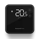 Termostato ambiente Honeywell Home, display a LED di facile lettura ed efficienza energetica, wireless, nero