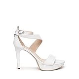 Nero Giardini E307231DE Sandali Donna In Pelle - Bianco 41 EU