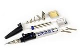 Dremel Versatip 2000 Hobby Mini Saldatore a Butano, Tempo Massimo di Combustione 90 Minuti, 6 Accessori per Saldare, Pirografare e Tagliare a Caldo