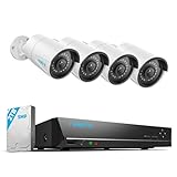 Reolink 5MP PoE Kit Videosorveglianza Esterno, 4K NVR 8CH 2TB + 4x 5MP Telecamera, Rilevamento di Uomo/Veicolo, Visione Notturna IR, Impermeabile IP67, Registrazione 24/7, RLK8-410B4-5MP (Bianco)