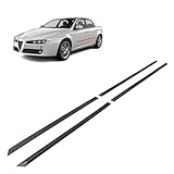 CHROMEMASTER | Modanature Laterali | Compatibile con Alfa Romeo 159 Berlina, Station Wagon 2005-2012 | Plastica Le Modanature Laterali Proteggono la Vernice Della Portiera Dell auto da Graffi e Danni