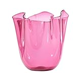 Venini Fazzoletto Vase Magenta Transparent Glossy