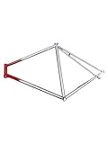 Cicli Cascella Telaio Bici Bicicletta Corsa Acciaio Grigio - Rosso (H51)