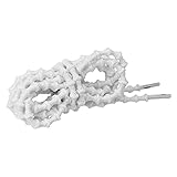 CORD ON - Lacci tecnici rotondi elastici per scarpe da ginnastica, non hanno bisogno di legare, regolabili, unisex, misura 3,1 mm x 7 mm - 1 paio, bianco, 75 cm