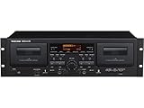 Tascam 202MKVII Dual cassette deck con uscita USB, nero, 202MKVII