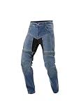 Trilobite Parado Pantaloni Moto Slim Fit, Jeans Moto da Uomo, Protezioni Ginocchia e Fianchi, Azzurro, Regolare, 34