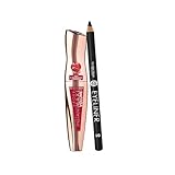 Deborah Milano Set - Include Mascara 24 Ore Instant Maxi Volume con Olio di Melograno, Nero, 12 ml + Matita Eyeliner 01 Nera