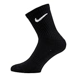 Nike Everyday Cush Crew 3Pr Calze Da Uomo, Nero, L