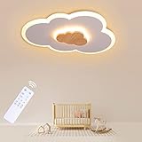 FANLG Plafoniera Cameretta Bambini Lampadario Nuvola Cameretta 40CM Plafoniera Led Soffitto Dimmerabile con Telecomando 3000-6000K Lampada da soffitto per Camera da Letto e Soggiorno dei Bambini