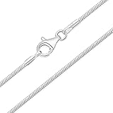 DTPsilver Catenina Donna Argento 925 - Collanina Uomo Argento - Collana Snake Donna - Collana Snake Uomo - Catenina Uomo Argento 925 - Collana Sottile - Spessore 1.5 mm - Lunghezza 40 cm