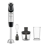 Moulinex DD6558 Quickchef 3in1 Frullatore a Immersione, 1000 W, Mixer con Tecnologia Powelix e 10 Velocità, 3 Accessori, Bicchiere 800 ml, Tritatutto 500 ml e Frusta, Lame in Acciaio Inossidabile