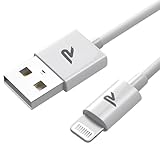 RAMPOW Cavo iPhone [2Pezzi 1M], Cavo USB iPhone [Certificato MFi C89], Cavo Lightning, Cavo Caricatore iPhone Carica Rapida Compatibile per iPhone 14/13/12/11/X/XS/XS Max/XR, iPad - Bianco