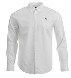 Abercrombie & Fitch Camicia da uomo Oxford, bianco, XXL