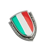 Adesivo per Auto con Bandiera Italia, 3D Silicone Adesivi Resinati Bandiera Nazionale Regno Italia Italia Argento Emblema per Auto Moto Finestrìno Scooter Bici Motociclo Tuning