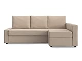 MASTERS OF COVERS Fodera di Ricambio per Divano Letto Angolare IKEA Friheten, Chaise Sinistra/Destra, Vestibilità Individuale, Tessuto Resistente, 230 x 68/151 x 66 cm (Grigio Chiaro, Poliestere)