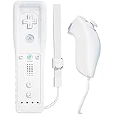 TechKen Wii Controller remoto con controller Nunchuck Wii con telecomando Nunchuk Wii Wii di ricambio per Wii (controller senza Motion Plus)