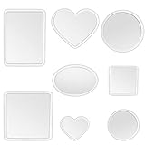 Resin Silicone Mold 8 PCS Epoxy Resin Coaster Moulds Include Heart Round Square Rectangle Oval Shape Resin Art Molds for DIY Coasters Pendant Art Crafts Home Decorations