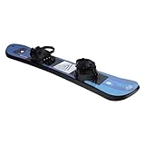 tulkdexi Ride Snowboard, Snowboard bidirezionale, in plastica, per bambini, con fondo ultra liscio e attacchi a cricchetto, blu