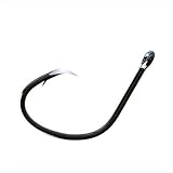 Trokar Lancet Circle Offset Fishing Hook, Black Chrome