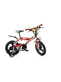 Dino Bikes 143 GLN bicicletta 14" serie 23 con rotelle e doppio freno per bambini dai 4 ai 7 anni