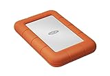 LaCie Rugged Mini, 1 TB, Hard Disk Esterno, Resistente agli Urti e alle Cadute, per PC e Mac, Arancione/Grigio, 2 anni Rescue Services (LAC301558)