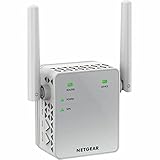 NETGEAR EX3700-100PES Ripetitore Wifi 750 Mbps, Wifi Extender e Access Point Dual Band, Porta Lan, Amplificatore Wifi Compatibile con Modem Fibra e Adsl, Argento