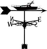 Segnavento a forma di banderuola per barche a vela, indicatore per giardino, fattoria, tetto del fienile, decorazione esterna