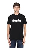 DIADORA T-Shirt Nera con Logo da Uomo XXL