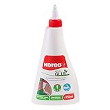 Kores - Colla Liquida PVA, Extra Forte, Sicura e Non Tossica, Lavabile con Acqua, Ideale per Adulti e Bambini, Confezione da 1 x 250 ml