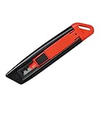 Portwest KN10BKR Cutter di Sicurezza Retrattile, Nero/Rosso