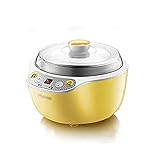 RONGJJ Yogurtiera Professionale, Yogurtiera con Barattoli, 4 Barattoli, 1 Fodera in Acciaio Inox da 1 Litro con Timer, 218x192x154mm, Potenza: 20 W, A