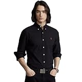 Ralph Lauren Camicia Oxford Slim Fit, Nero , M