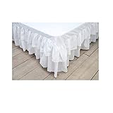 BLANC MARICLO Vestiletto matrimoniale bianco con pizzo sangallo 185x200x30cm 184524