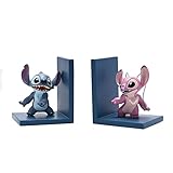 Disney Icon Stitch and Angel Character Bookends in Gift Box