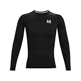 Under Armour Ua Hg Armour Comp Ls Maglietta a maniche lunghe, Nero, L Uomo